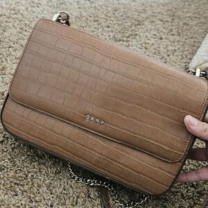 DKNY Brown Croc-Embossed Women's Bag